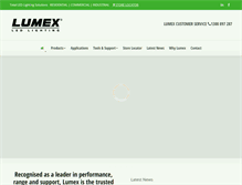 Tablet Screenshot of lumexlighting.com.au